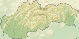 Carte en relief de la Slovaquie.