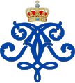 Monogramme de la Reine Alexandrine de Danemark.