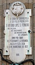 A CIBDA DE COMPOSTELA ô SEU FILLO PREDILEUTO, 1911.