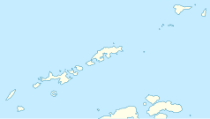 Mapa konturowa Szetlandów Południowych, po lewej znajduje się punkt z opisem „Desolation Island”