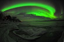 Aurore boréale dans le ciel d'Abisko