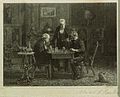 Gravura do The Chess Players pela estudante de Eakins, Alice Barber Stephens (c. 1880).