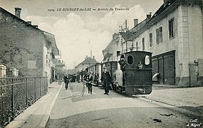 Le Bourget-du-Lac:un train au terminus avec une locomotive Orenstein et Koppel.