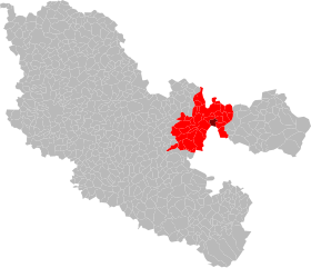 Localisation de Communauté d'agglomération Sarreguemines Confluences