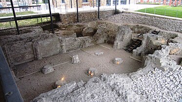 Les vestiges de l'abbaye.