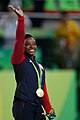 Image 3 Simone Biles Photograph: Agência Brasil Fotografias Simone Biles (born March 14, 1997), after receiving the gold medal for the all-around event at the 2016 Summer Olympics in Rio de Janeiro. Biles also won golds in the vault and the floor events in Rio, a bronze medal on the balance beam, and a gold in the team all-around event as part of a U.S. team dubbed the "Final Five". More selected pictures