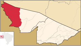 Ligging van de Braziliaanse microregio Cruzeiro do Sul in Acre