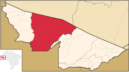 Ligging van de Braziliaanse microregio Tarauacá in Acre