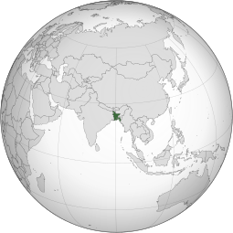 Localização de República Popular do Bangladesh