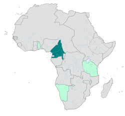 Ligging of Kamerun