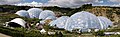 Image 12 Eden Project Photo credit: Jürgen Matern Panoramic view of the geodesic dome structures of the Eden Project, a large-scale environmental complex near St Austell, Cornwall, England. The project was conceived by Tim Smit and is made out of hundreds of hexagons (transparent biomes made of ETFE cushions) that interconnect the whole construction together. The project took 2½ years to construct and opened to the public in March 2001. More featured pictures