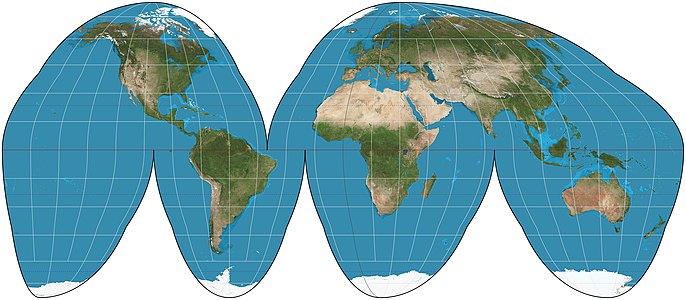 Goode homolosine projection, by Strebe