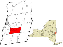 Location in Rensselaer County and the state of New York.