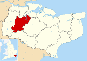 Pozicija Distrikta Tonbridge and Malling na karti Grofovije Kent