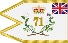 Estandarte do 1º batalhão do 71º Regimento de Highlanders do Exército Britânico exibido como um troféu de guerra no Museu Histórico Nacional do Cabildo e da Revolução de Maio, da cidade de Buenos Aires.[1]