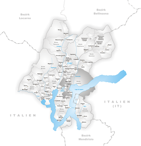 Karta grada Lugano