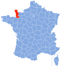 Департамент Манш на карті Франції