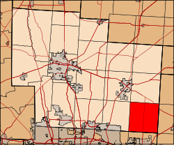 Location of Harlem Township in Delaware County