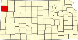 Sherman County na mapě Kansasu