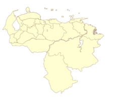 Localização de Barquisimeto na Venezuela