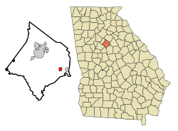 Location in Newton County and the state of Georgia