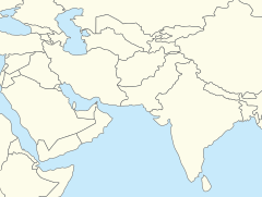 ラホールの位置（西南アジア内）