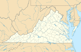 Map showing the location of Shenandoah National Park