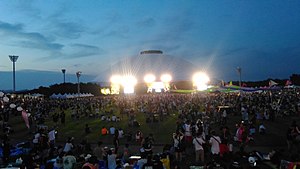 会場の山口きらら博記念公園の開催中の様子（2017年）