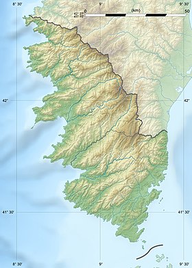 Voir sur la carte topographique de la Corse-du-Sud