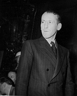 Эрнст Кальтэнбрунер на Нюрнбергскім працэсе, 1946 год