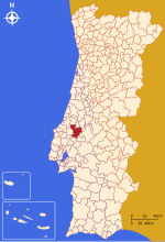 Santarém Portugalin kartalla