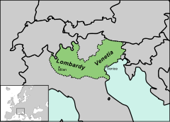 Mapa Królestwa Lombardzko-Weneckiego