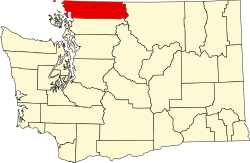 Karte von Whatcom County innerhalb von Washington