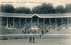 Prisonniers de guerre allemands dans les arènes du Plumaçon