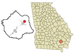 Location in Pierce County and the state of جورجیا