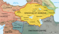 Roman Empire (27 BC-476 AD), Kingdom of Armenia (antiquity) (331 BC-428 AD), Sophene (189 BC-530 AD), Commagene (163 BC-72 AD), Osroene (123 BC-214 AD) and Parthian Empire (247 BC-224 AD) in 50 AD.
