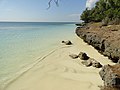 Sebuah pantai berpasir putih sisi barat Pulau Pasi