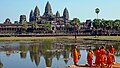 The main entrance to the temple proper, seen from the eastern end of the Naga causeway