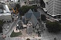 De kathedraal van Christchurch na de aardbeving