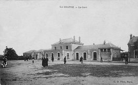 La cour de la gare vers 1900.