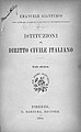 Istituzioni di diritto civile italiano, 1904.