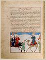 Journey of the Prophet Muhammad in the Majmac al-tawarikh (Compendium of Histories), Timurid. Herat, Afghanistan, c. 1425.