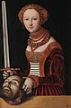 Judith avec la tête d'Holopherne, par Lucas Cranach l'Ancien, 1527-1537.