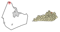 Location in Mason County, Kentucky