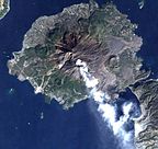 Satellite image of Sakurajima volcano