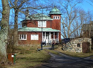 Villa Byberg, Täcka udden, mars 2020.