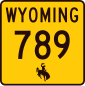 Wyoming state route marker
