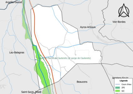 Site Natura 2000 sur le territoire communal.