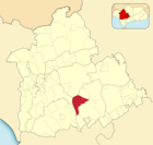 Расположение муниципалитета Арааль на карте провинции