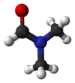 Ball and stick model of dimethylformamide